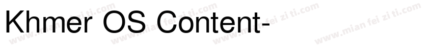 Khmer OS Content字体转换